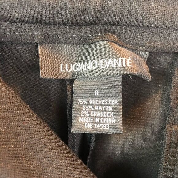 NWT Luciano Dante Black Slack Pants Size 8 - Picture 4 of 7